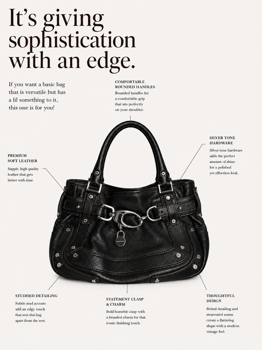 BLACK BUCKLE BAG