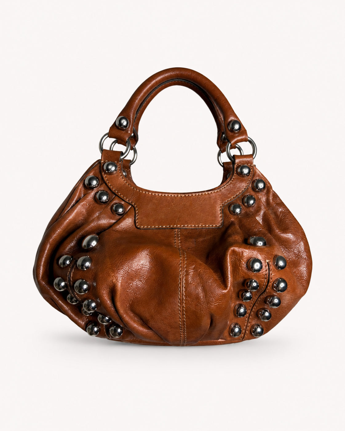 BROWN STUD BAG - SOLD